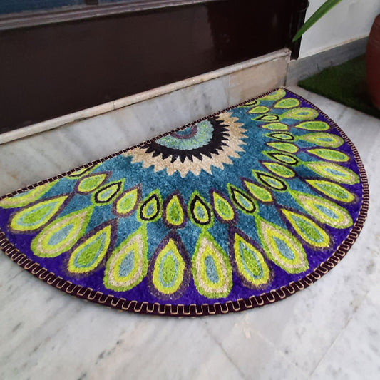 Avioni Home Floor Mats in Beautiful  Rangoli Design | Anti Slip, Durable & Washable | Outdoor & Indoor