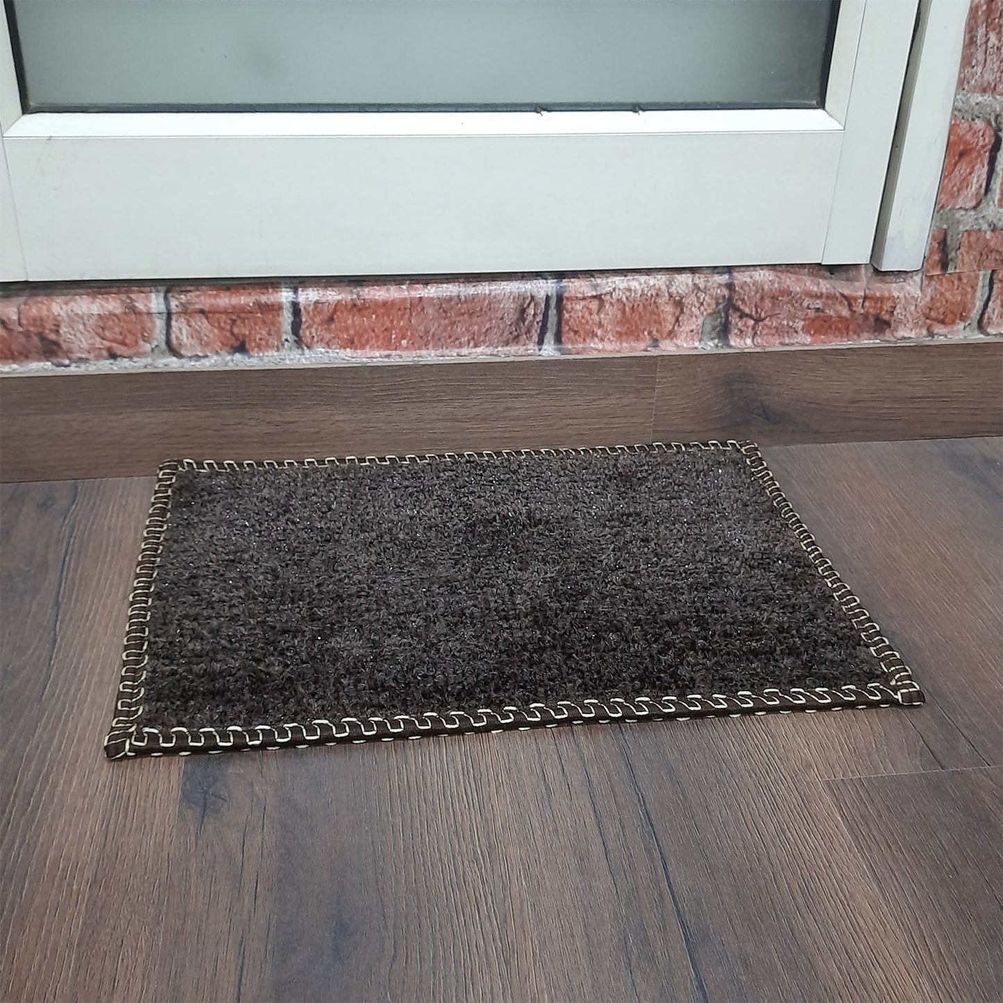 SET OF FOUR | Avioni SlipToGrip Universal Doormat | Coffee, Size 35cm x 55cm | Anti Slip, Durable & Washable | Outdoor & Indoor