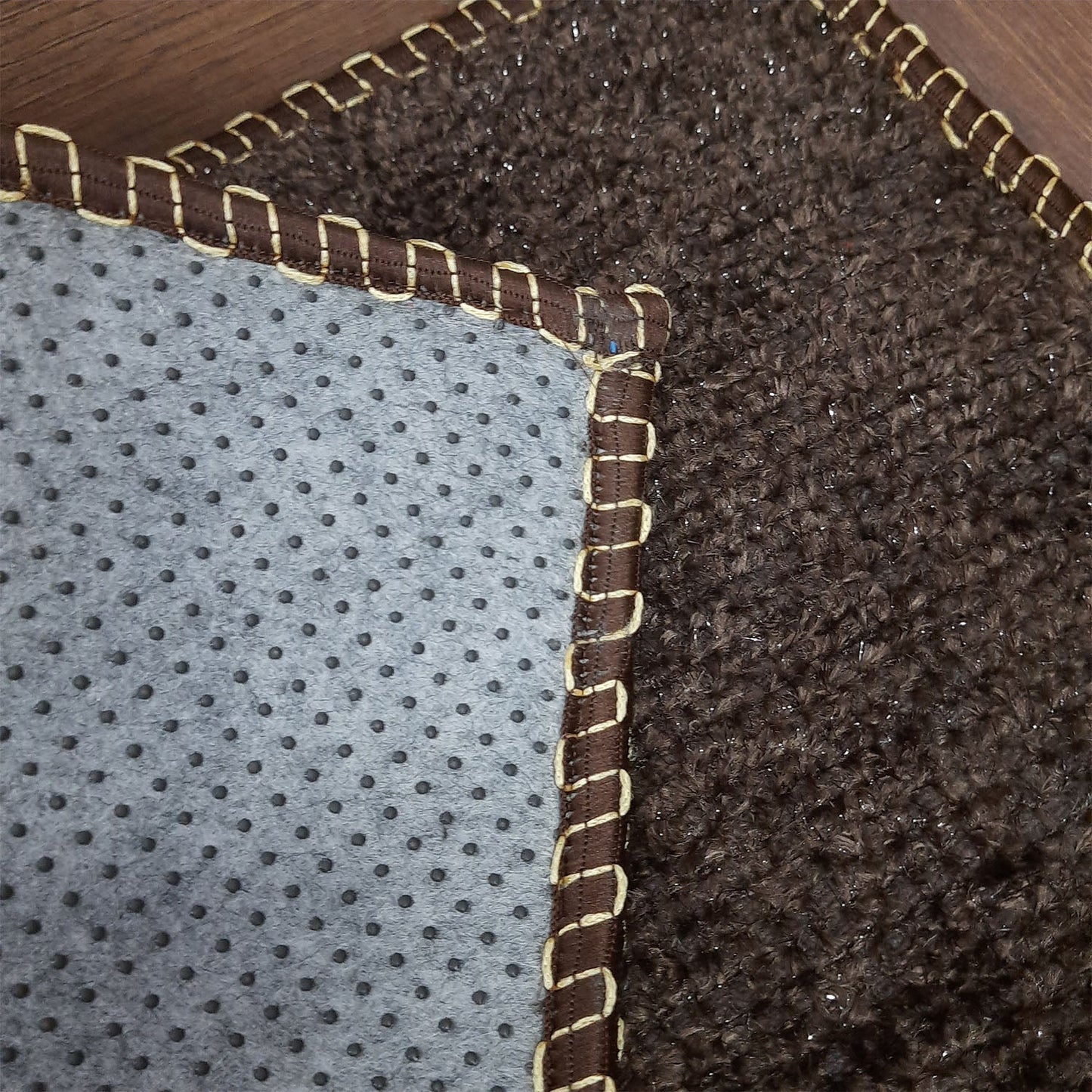 SET OF FOUR | Avioni SlipToGrip Universal Doormat | Coffee, Size 35cm x 55cm | Anti Slip, Durable & Washable | Outdoor & Indoor