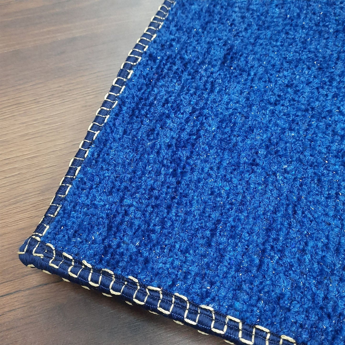 SET OF FOUR | Avioni SlipToGrip Universal Doormat | Blue, Size 35cm x 55cm | Anti Slip, Durable & Washable | Outdoor & Indoor