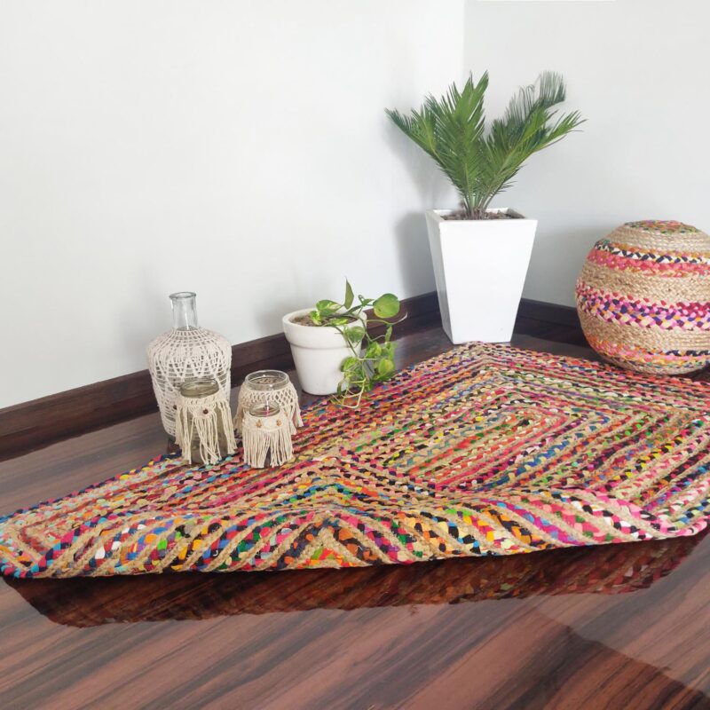 Chindi With Jute Handmade Braided Area Rugs|Avioni-Premium Collection