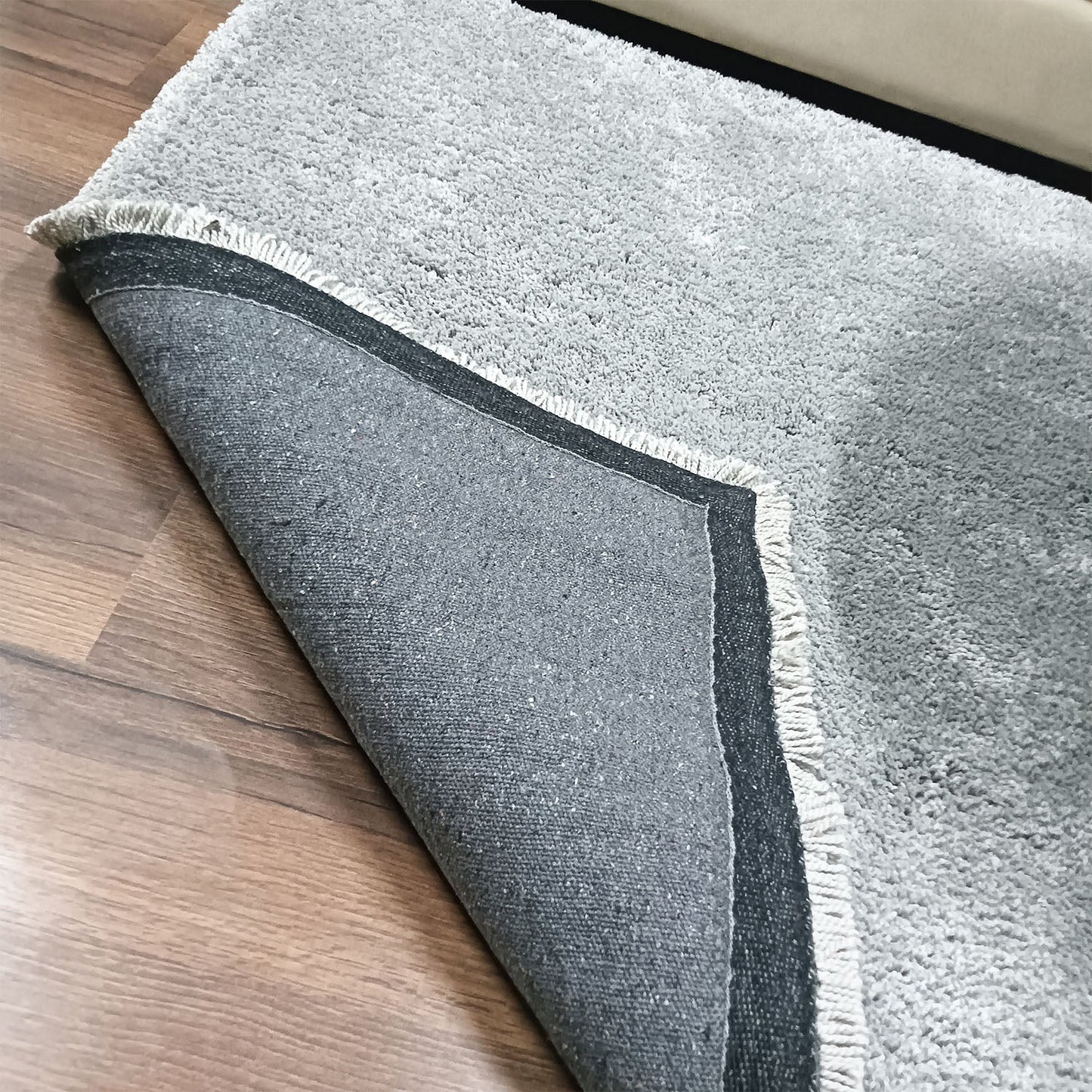 Avioni Home Atlas Collection - Microfiber Carpet In Plain Grey | Soft, Easy to Clean