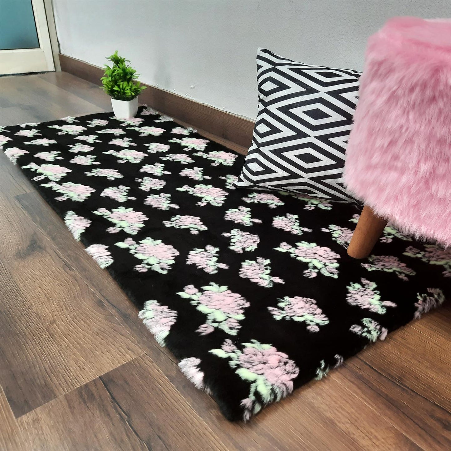 Loomkart – Avioni Ultra Soft Cozy Faux  Fur Carpet for Bedroom/Hallway/Pooja Room-Easily Hand Washable- 60X150cm