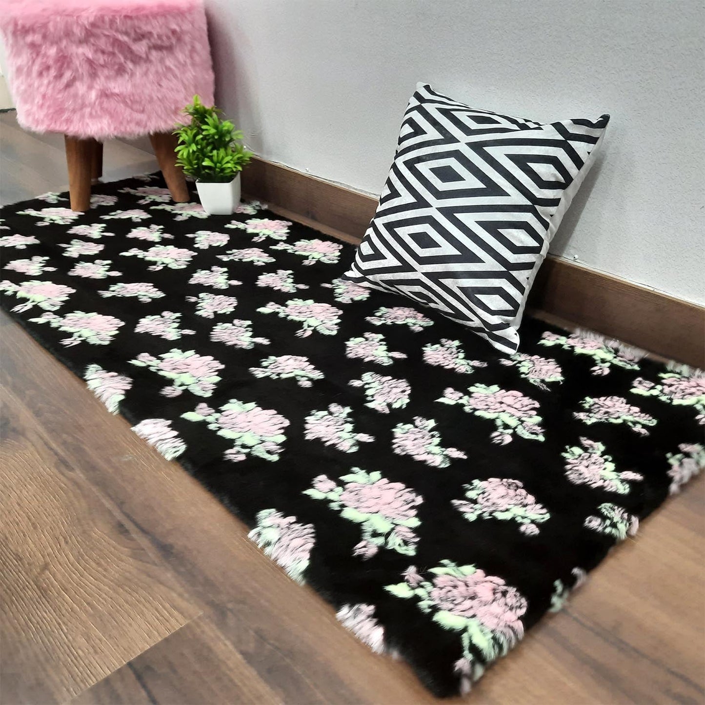Loomkart – Avioni Ultra Soft Cozy Faux  Fur Carpet for Bedroom/Hallway/Pooja Room-Easily Hand Washable- 60X150cm
