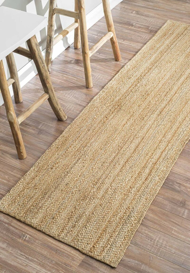 Natural Organic Jute Handmade Braided Rugs| Runner for Bedside, Hallway or Kitchen|Avioni- Premium Collection-55cm x 137cm (~22" x 55")