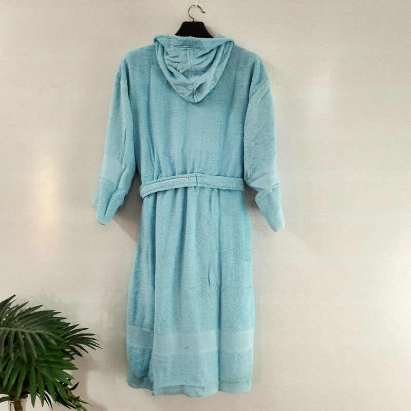 Avioni by Loomkart | Export Quality Bath Robes in Blue in Avioni Zip -Packing- Standard Size