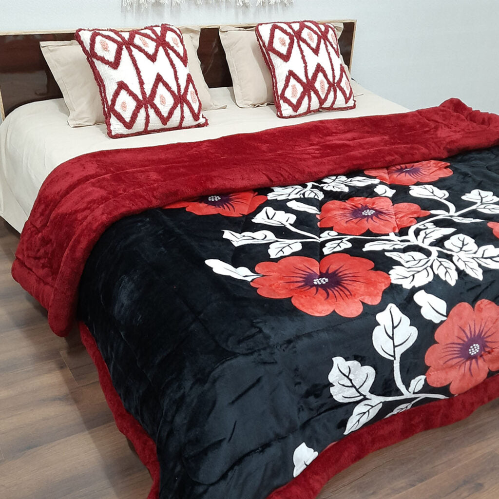 Winter Value Deal| Buy Quilt Online |Double Bed | Quilt( Rajai) For Winters| Microfiber Filling |Floral | Avioni-215cm x 230cm (~85″ x 90″)