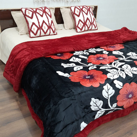 Winter Value Deal| Buy Quilt Online |Double Bed | Quilt( Rajai) For Winters| Microfiber Filling |Floral | Avioni-215cm x 230cm (~85″ x 90″)