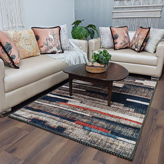 Avioni Faux Silk Rug | Create a Stylish and Modern Living Room | Luxurious, Durable and Washable | Earthy Elegance Collection