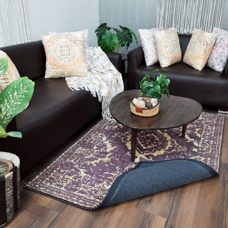 Avioni Faux Silk Carpet for Your Living Room | Durable and Washable | BerryBliss Collection