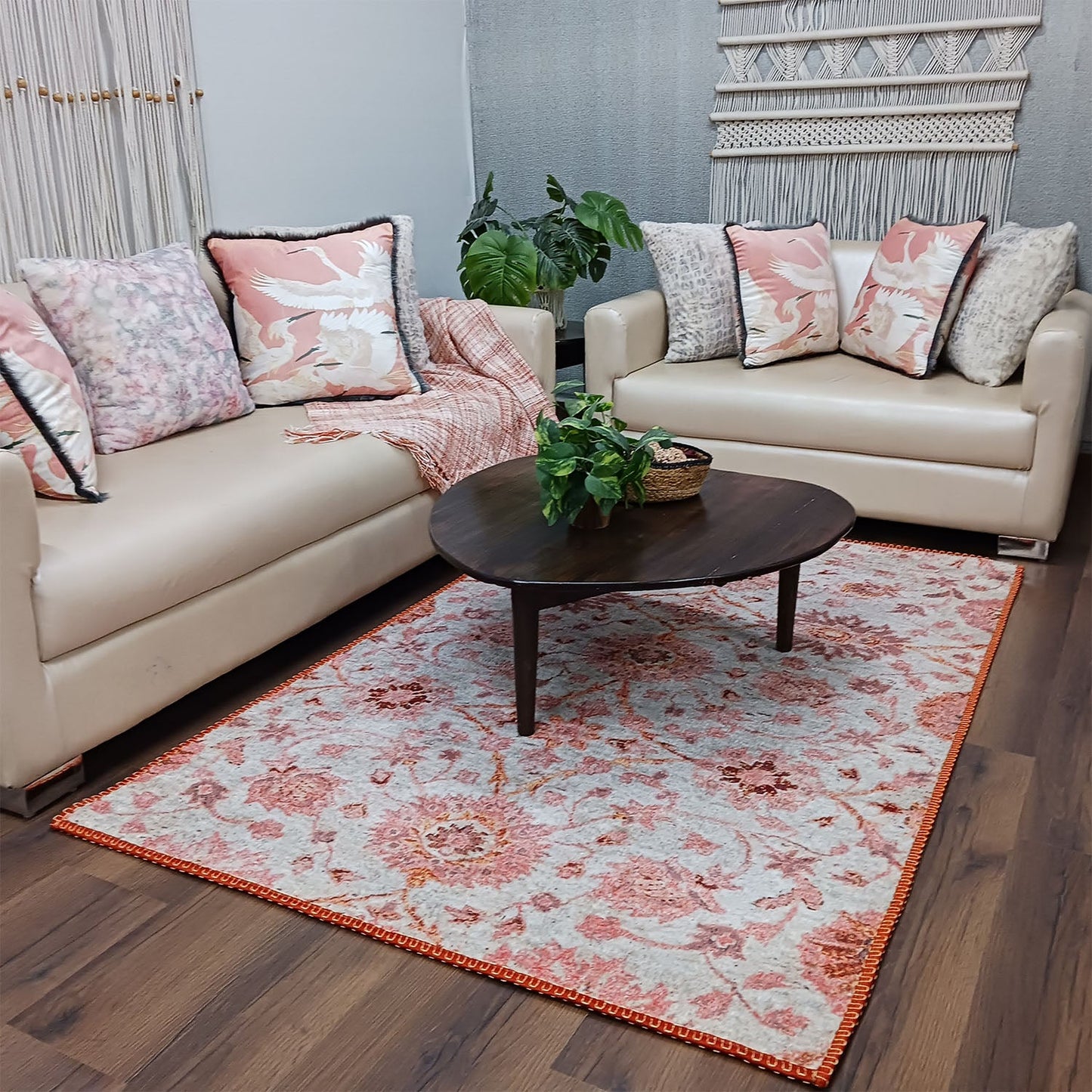 Avioni Faux Silk Carpet for a Stylish and Modern Living Room | Durable and Washable | RoseWood Collection