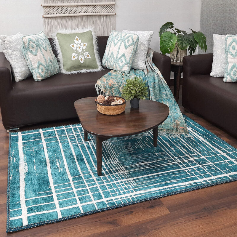 Avioni Faux Silk Carpet for Your Living Room | Modern & Luxurious | Durable and Washable | SeaBird Collection (Copy)