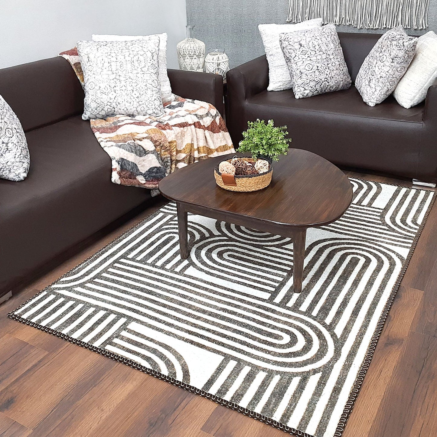 Avioni Faux Silk Carpet for a Stylish and Modern Living Room | Durable and Washable