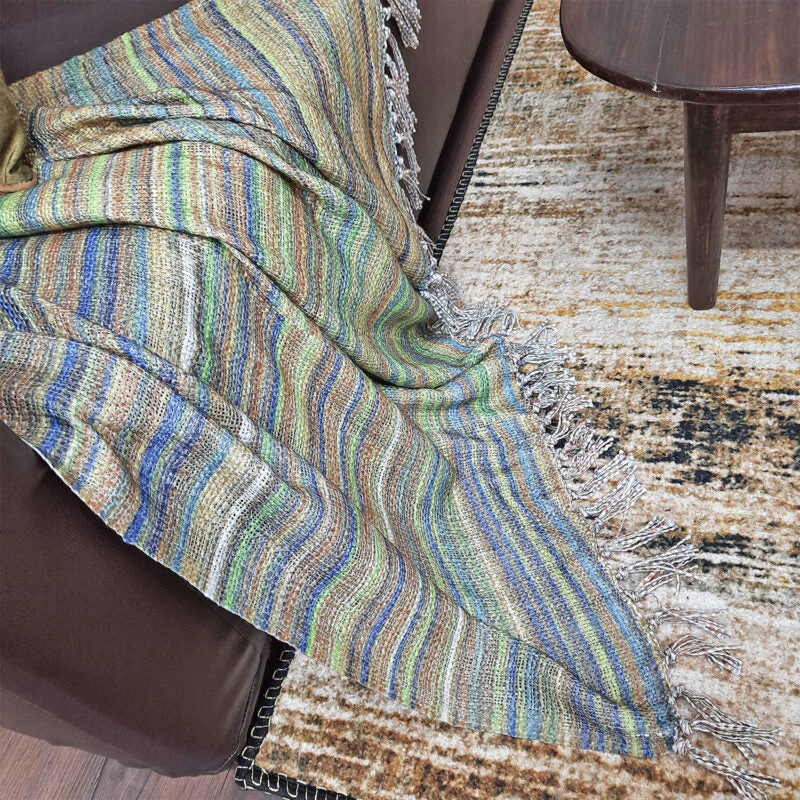 Avioni Faux Silk Rug | A Great Addition to Your Living Room | Luxurious, Durable and Washable | Earthy Elegance Collection