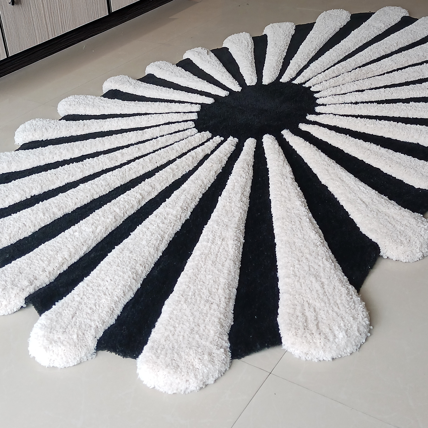 The Elevate Collection from Loomkart | Noir Ivory Bloom Luxe Carpet | Luxury Statement Carpets