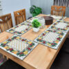 Table Mats (Set Of Six) With Table Runner On Jacquard Fabric