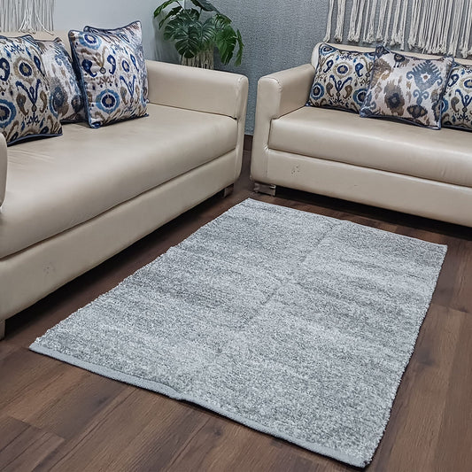 Avioni Handloom Rugs by Master Artisans | Soft Touch | Home Washable | Grey Silver | Reversible