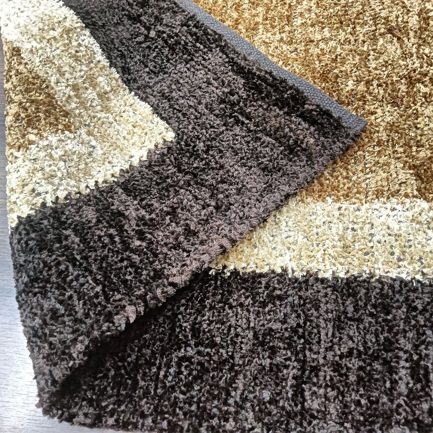 Avioni Handloom Cut Shuttle Rugs by Master Artisans | Feathers like Luxurious Silk Soft Touch  | Home Washable | Double Border in Coffee And Beige | For Living Room Made Reversible - 90cm x 150cm (~3feet x 5feet)