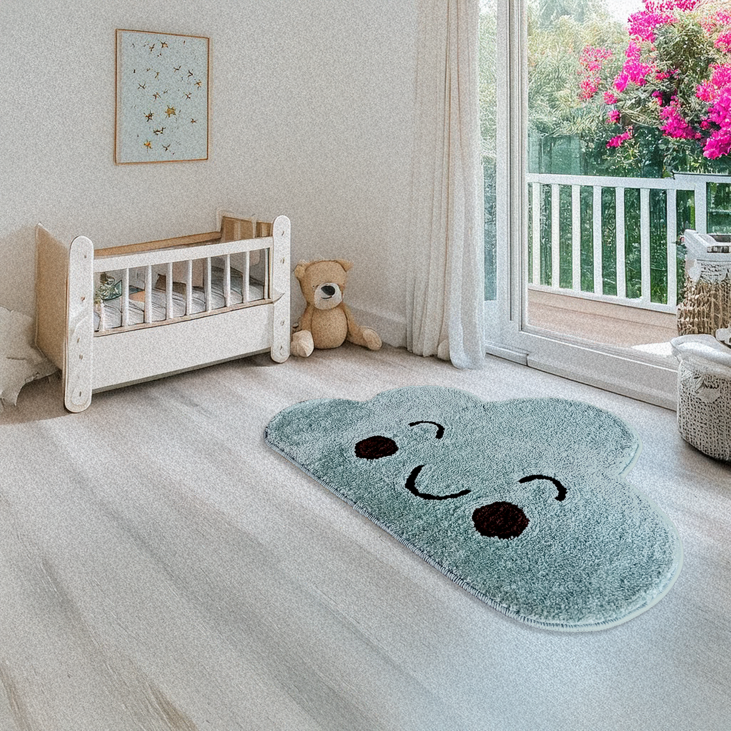 Buy Soft Cloud Rug for Kids Room – Anti-Slip, Washable Carpet for Nursery-60 cm x 90 cm