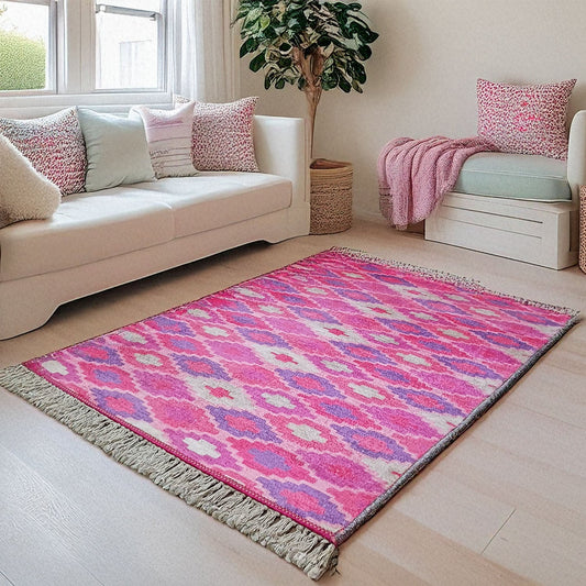 Silk Carpet Kids Collection – Pink Beauty Kids Room Rug - Multiple Sizes