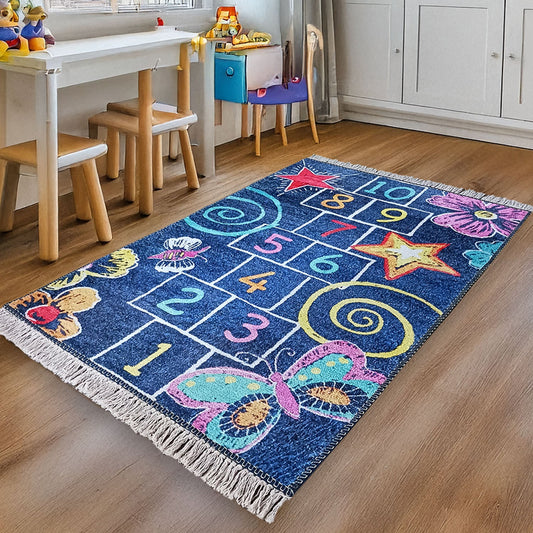 Silk Carpet Kids Collection – Counting On Kids Room Rug -Avioni