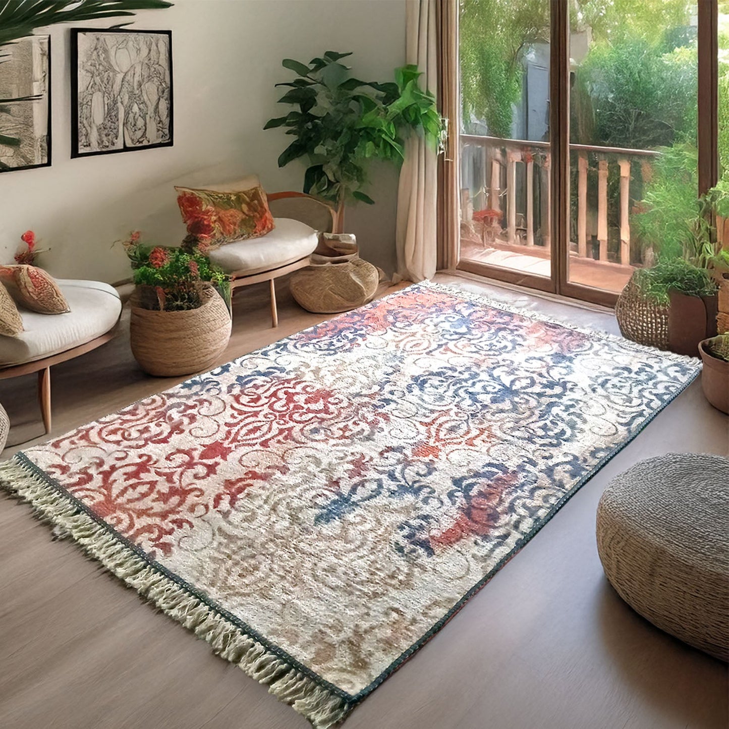 Silk Carpet Distressed – Premium Ethnic Living Room Rug – Avioni