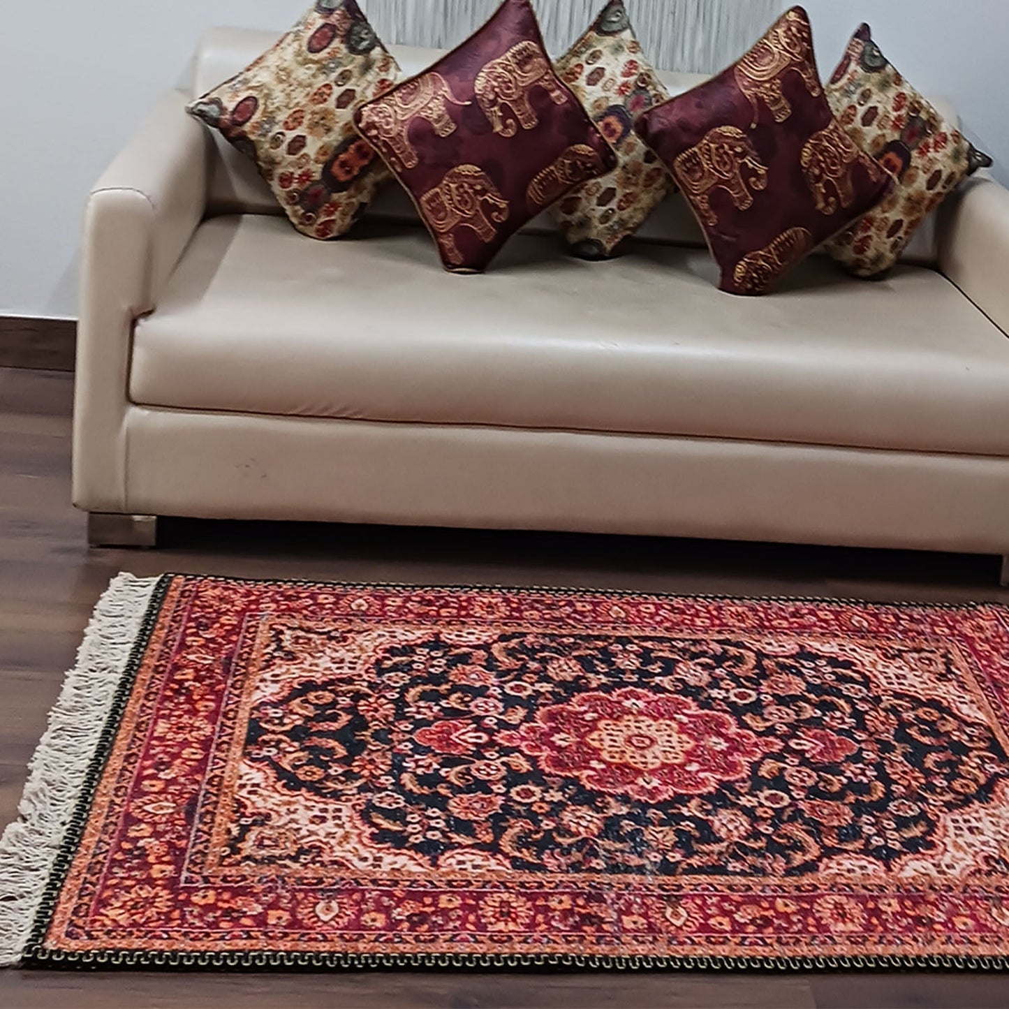 Silk Carpet Persian Design Collection Black and Red – Living Room Rug – Avioni Home