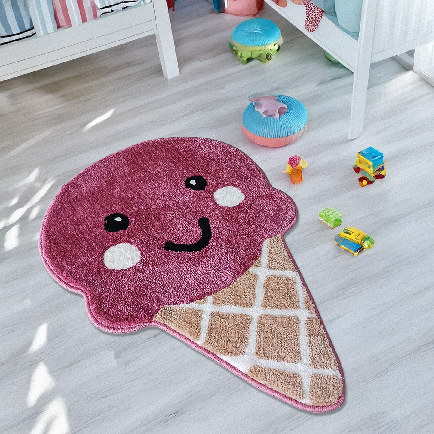 Soft Ice Cream Kids Rug – Buy Washable, Anti-Slip Carpet for Kids Room-60 cm x 90 cm