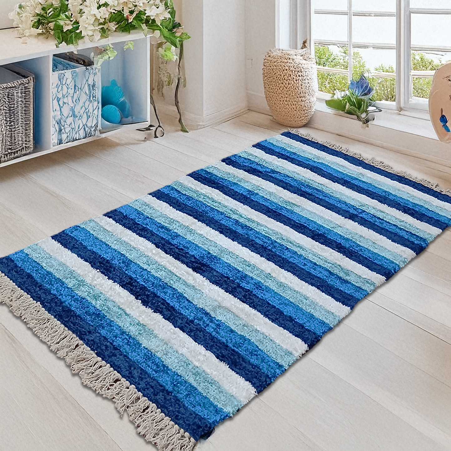 Avioni Carpets for Living Room – Neo Modern Collection Blue Carpet/Rug – 90cm x 150cm (~3×5 Feet)