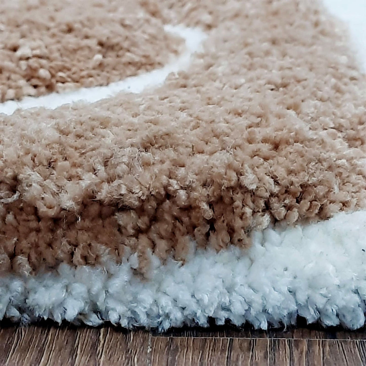 Avioni Atlas Collection- Micro Brown 3D Waves Carpets Different Sizes Shaggy Fluffy Rugs and Carpet for Living Room