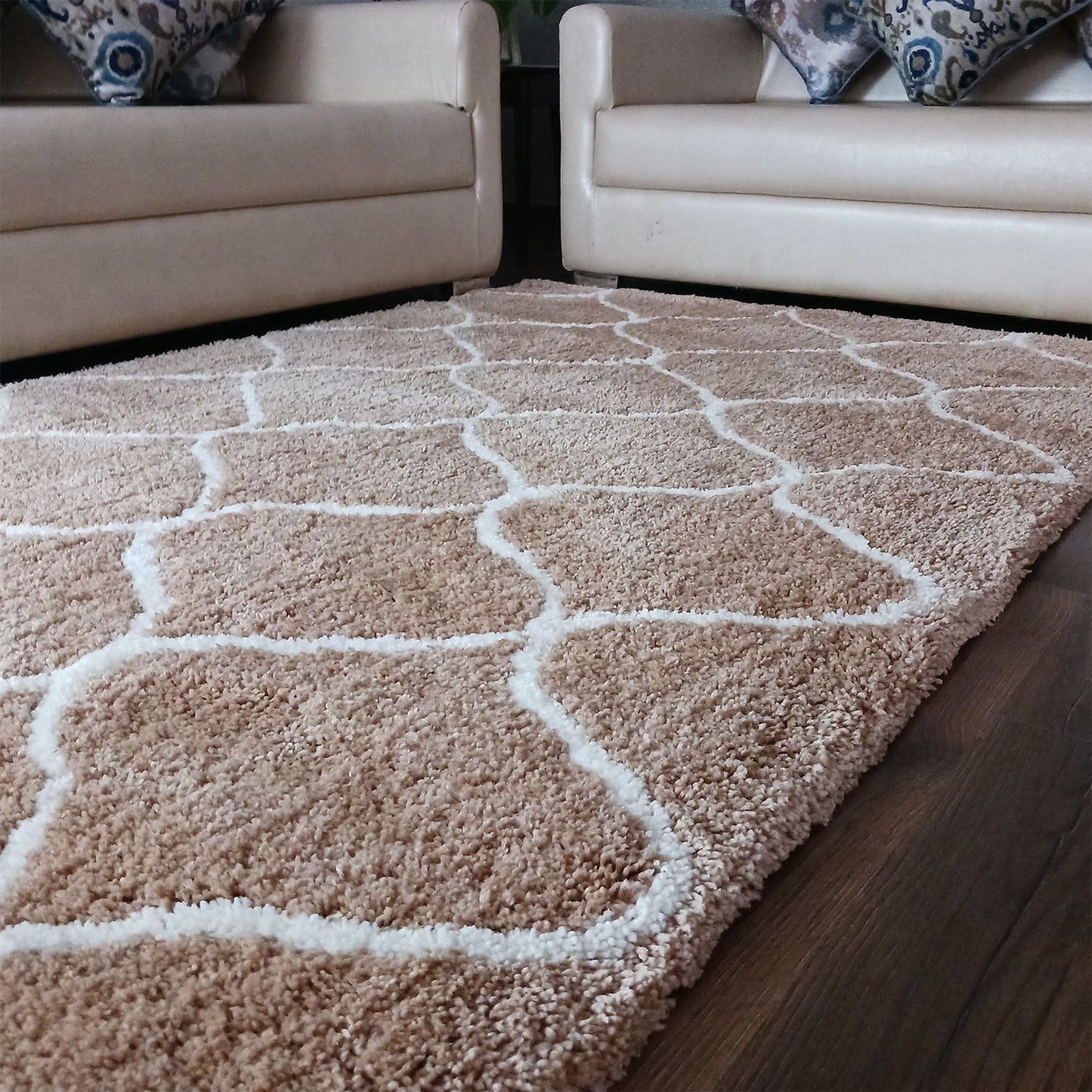 Avioni Atlas Collection- Micro Beige Moroccon Design Carpet -Different Sizes