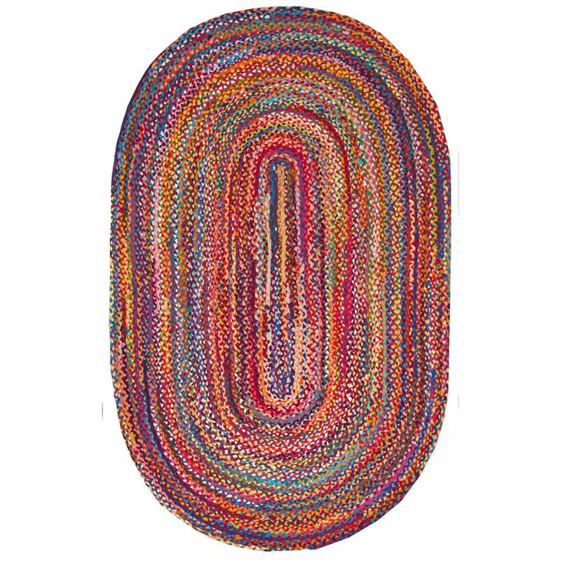 Cotton Chindi Oval Carpets – Braided Area Rugs – Round Rug Handmade- Avioni